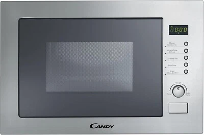 Candy MIC25GDFX-80 Frameless 25 Litre Built in Microwave and Grill Silver - Image 1 of 4