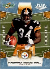 2008 Score Super Bowl XLIII Glossy Football Card #347 Rashard Mendenhall /250
