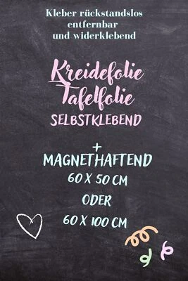 Tafelfolie Kreidefolie selbstklebend Kreidemarker Magnetfolie Eisenfolie - Bild 1 von 4