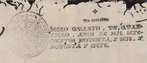 E924 COLONIAS ESPAÑOLAS ANTILLAS PUERTO RICO INGRESOS SELLADO PAPEL SIN USAR 1796-97. - Imagen 1 de 2