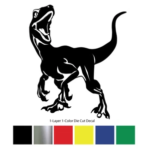 Dinosaur - Roaring Velociraptor #2 - Jurassic Period - 4-21" wide - DieCut Decal - Picture 1 of 29