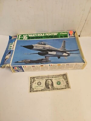 ITALERI F-16 MULTI-ROLE FIGHTER MODEL AIRCRAFT - 1:72, 1980 Complete No Decals - Image 1 of 3