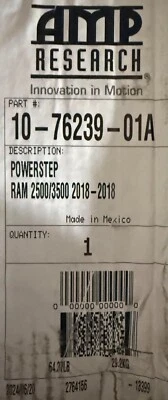 NEW AMP Research PowerStep Electric Running Boards 76239-01a Dodge RAM 2500/3500 - Image 1 of 2