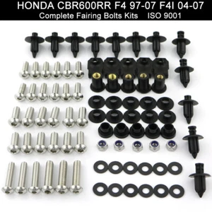 Stainless Steel Fairing Bolts Fit For Honda CBR600RR F4 99-07 CBR600RR F4i 04-07 - Picture 1 of 10