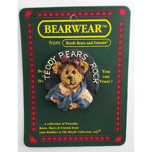Boyds NIP Bears and Friends Bearwear Pin "Bailey Swing Time" TEDDY BEARS ROCK - Picture 1 of 3