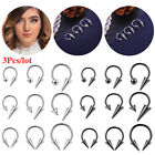 3Pcs/lot 16G Stainless Steel Nose Rings Spike Cone Ear Helix Lip Septum Piercing