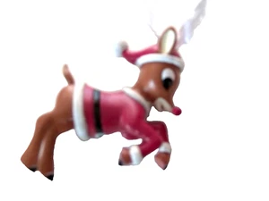 Vintage Ceramic RUDOLPH Reindeer  Christmas Ornament - Picture 1 of 3
