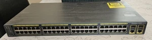 Cisco WS-C2960+48TC-L Catalyst 2960 Series SI 48 Port 1GbE RJ-45 Network Switch - Photo 1/4