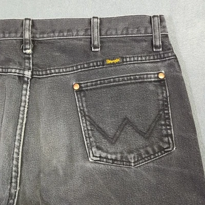 Jeans Wrangler masculino 36x30 compatível com 35x28 preto 936 WBK corte caubói fino ajuste fino - Imagem 1 de 4