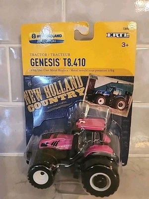 Ertl - Tractor New Holland Genesis T8.410 Rosa - 1/64 Die Cast Nuevo en Caja Foto 1 de 2