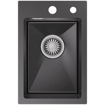 30x45 cm Einbauspüle Edelstahl Küchenspüle Spülbecken mit Ablaufgarnitur Küchen - Bild 1 von 4