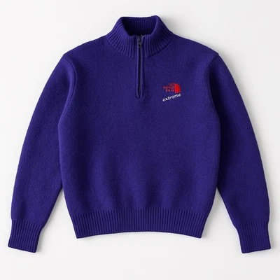 Vtg 90s North Face ‘Extreme’ Rare 100% Wool 1/4 Zip Pullover Sweater Size M Ski - Image 1 of 4