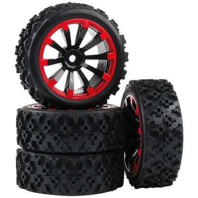 1/10 RC Car Tires 12mm Hex Wheels and Tires for 1/18 Truck 1/12 to 1/16 Buggy... - Image 1 of 4