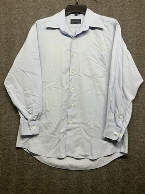 Camisa masculina GiorGio Brutini manga longa com botões azul médio bolso sólido. - Imagem 1 de 4
