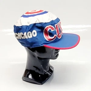 Vintage Chicago Cubs Hat Painters Cap Blue Red White Stretch OSFA - Very Nice - Picture 1 of 7