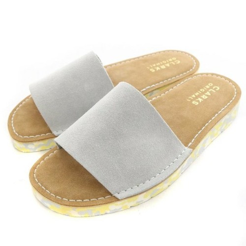 Sandali Clarks Originals Lunan Slide scamosciati con scatola UK6 24 5 cm blu MW usati fc2a52f