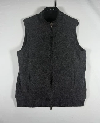 Pendleton Chaleco Para Hombres Grande Lana Vellón Reversible Gris Cremallera Completa Senderismo Aire Libre Foto 1 de 4