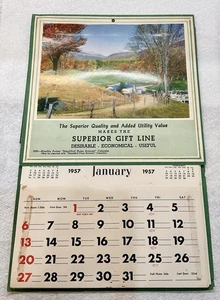1957 SUPERIOR GIFT LINE SCENIC  CALENDAR SALESMAN SAMPLE - Picture 1 of 5