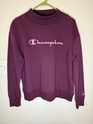 Sudadera Champion Borgoña Cuello Alto Cuello Redondo Nueva Sin Etiquetas Talla S Foto 1 de 3