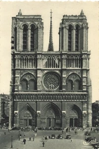 Postcard France Paris Notre-Dame facade Church - Picture 1 of 2
