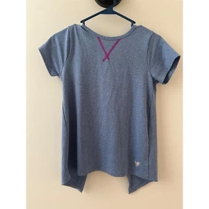 Crewcuts Athleisure Short Sleeve Blue Open Back Tie Tshirt Girls 14 - Picture 1 of 3