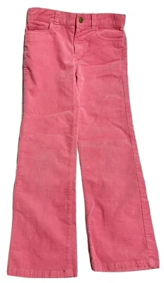 Pantalones Lilly Pulitzer Niñas Talla 7 Rosa Chicle Pana Cintura Ajustable Foto 1 de 4