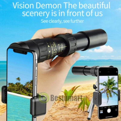 10-300x40mm Monoculars Super Telephoto Phone Camera Zoom Telescope +Tripod +Clip - Image 1 of 4