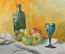2006 Impressionistisches Ölgemälde Stillleben mit Früchten signiert