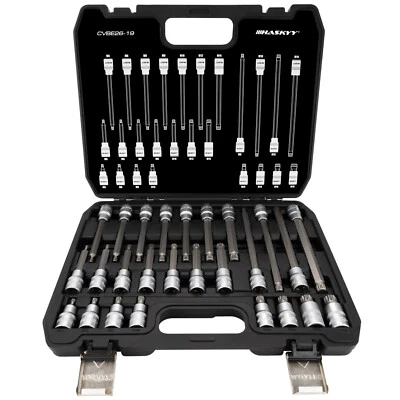 INNEN VIELZAHN STECKSCHLÜSSEL-SATZ 1/2 ZOLL 12-KANT STECK-NÜSSE 26-TEILIG M5-M18 - Bild 1 von 4