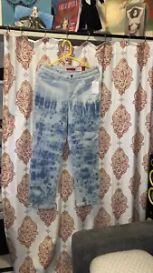 Jennifer Lopez Jeans Sculpt Midrise Capri Damen Größe 10 blau Krawatte Farbstoff Denim - Bild 1 von 9