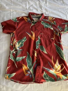 Mens "Rivers Australia" Hawaiian Shirt Red Floral Pattern Size XL Skinny Fit - Picture 1 of 11