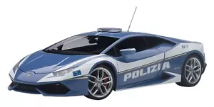 1/18 Lamborghini Huracan LP610 Police Car Modello Auto Blu di Autoart 74609 - Foto 1 di 8