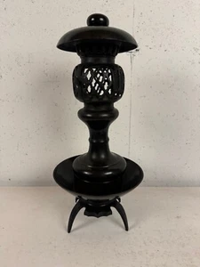 Vintage Japanese Bronze Metal Torro Temple Candle Lantern - Picture 1 of 19