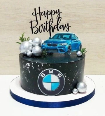 MARKENLOS Essbar BMW Auto Car Zuckermasse Tortenaufleger Torte Tortenbild Fondant