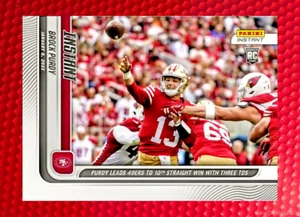 BROCK PURDY ROOKIE CARD | 2022 PANINI NFL FOOTBALL | SAN FRANCISCO 49ERS RC #186 - Picture 1 of 3