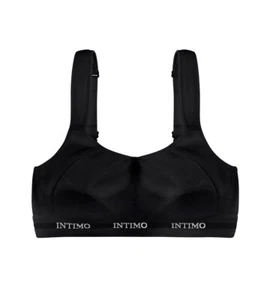 INTIMO Black Active Crossback Sports Bra 30C 8C - Picture 1 of 4
