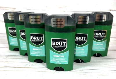 Desodorante antitranspirante sólido para hombre BRUT SIGNATURE 2 oz (paquete de 6) BB:10/2026 Foto 1 de 4