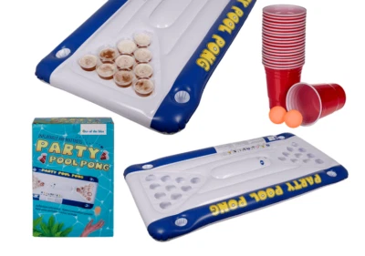 Pool Pong Game inkl. 20 Bechern und 2 Bälle Beer Pong Bier Pong Party für Pool