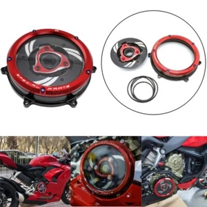 CNC Racing Clear Clutch Cover & Spring Retainer For Ducati Panigale Speciale 4S - Picture 1 of 11