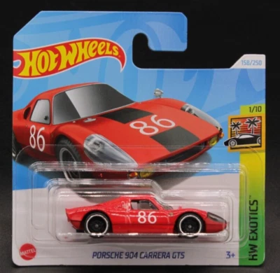Hot Wheels Porsche 904 Carrera GTS 158/250 HW Exotics 1/10 Auto 1:64 2024 Rossa - Immagine 1 di 2