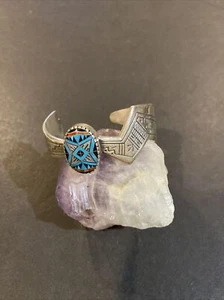 Carolyn Pollack RMT Roderick Tenorio Sterling Silver Morning Star Cuff Bracelet - Picture 1 of 8