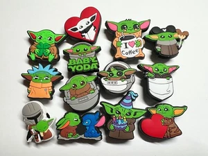 13 pcs shoe charms for croc Theme Charms Baby yoda Cartoon Shoe Charms - Picture 1 of 4