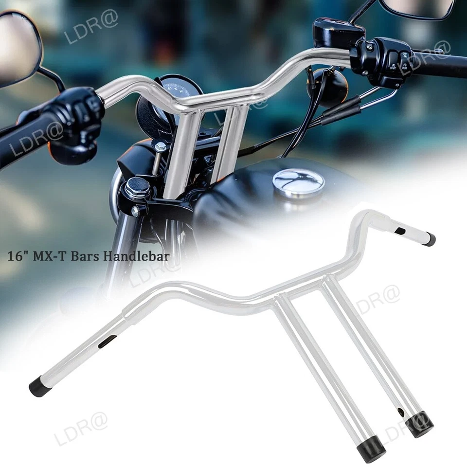 16" MX-T Bars Handlebar Fits For Harley Softail Sportster Dyna Wide Glide - Image 1 of 4
