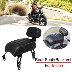 Asiento trasero con respaldo para Indian Scout Bobber/ABS Scout Bobber Sixty/Twenty negro - Imagen 1 de 16