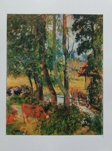 Clipping Ritaglio Illustrazione VACCHE ALL'ABBEVERATOIO Paul Gauguin - Foto 1 di 1