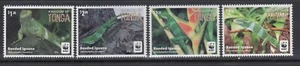 Leguan WWF Reptilien Tiere 2016 Kingdom of Tonga postfrisch 4 v perf Komplettsatz - Bild 1 von 1