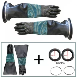 Sandblaster Sandblasting Gloves for Sand Blasting Cabinet Sandblast Glove 1 Pair - Picture 1 of 8