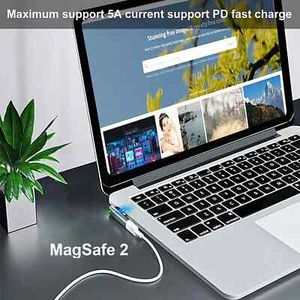 Magsafe 2 USB-C auf PD Schnellladen Adapter für Macbook Pro, Air NEU Magnetic - Bild 1 von 5