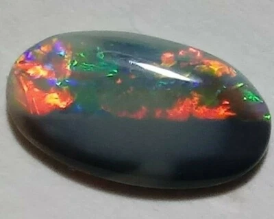 Gemmy! 1.38ct Black Opal RED MULTICOLOR Character Stone Lightning Ridge AU - Image 1 of 4