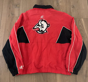 Vtg Buffalo Sabres Goat Head Logo Athletic Windbreaker Jacket Sz M